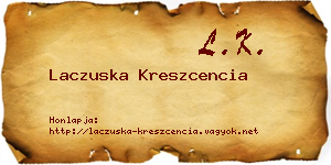 Laczuska Kreszcencia névjegykártya